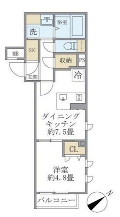 コンポジット早稲田鶴巻町の物件間取画像